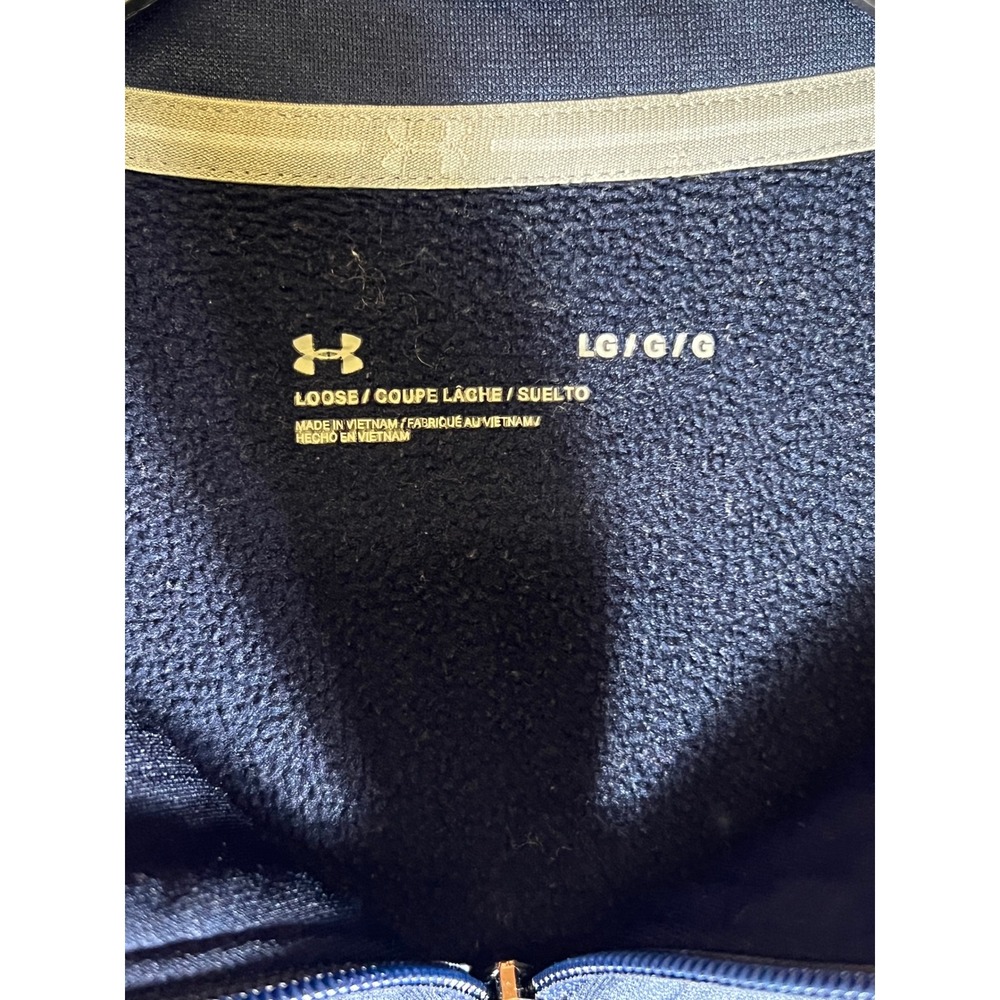 Under Armour Auburn Tigers Mens Large War Eagle Quarter Zip Pullover Navy Blue - Picture 4 of 10